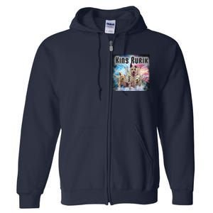 King Rusya 80s Design King Rurik Cute Full Zip Hoodie