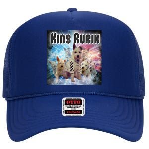 King Rusya 80s Design King Rurik Cute High Crown Mesh Back Trucker Hat