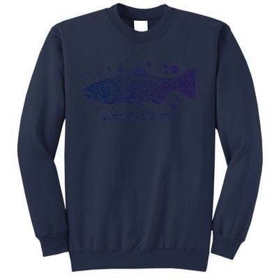 Kenai River Alaska King Salmon Fish Art River Fishing Trip Sweatshirt