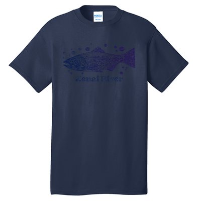 Kenai River Alaska King Salmon Fish Art River Fishing Trip Tall T-Shirt