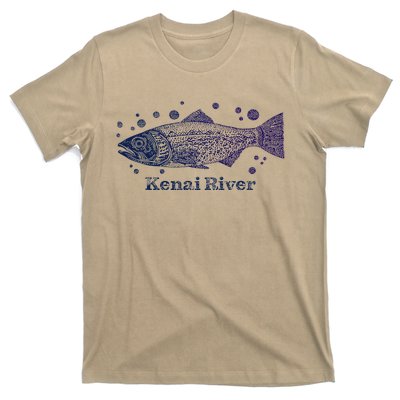 Kenai River Alaska King Salmon Fish Art River Fishing Trip T-Shirt