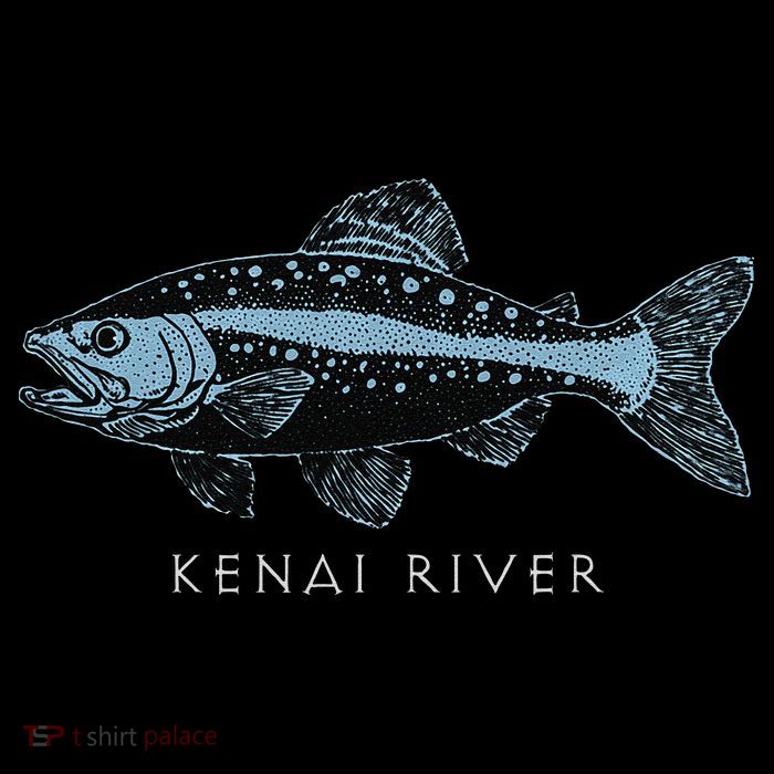 Kenai River Alaska King Salmon Fish Art Fishing Trip Tall T-Shirt