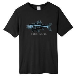 Kenai River Alaska King Salmon Fish Art Fishing Trip Tall Fusion ChromaSoft Performance T-Shirt