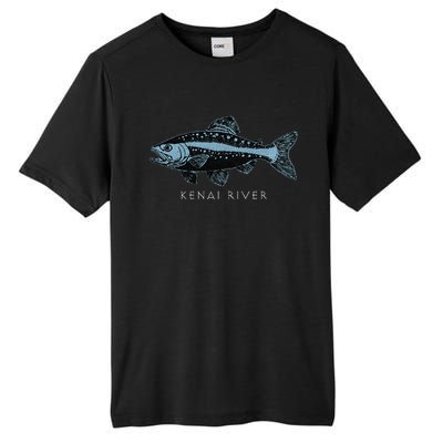 Kenai River Alaska King Salmon Fish Art Fishing Trip Tall Fusion ChromaSoft Performance T-Shirt