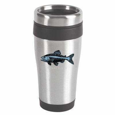 Kenai River Alaska King Salmon Fish Art Fishing Trip 16oz Travel Tumbler