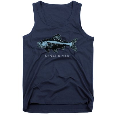 Kenai River Alaska King Salmon Fish Art Fishing Trip Tank Top