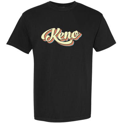 Keno Retro Art Baseball Font Vintage Garment-Dyed Heavyweight T-Shirt