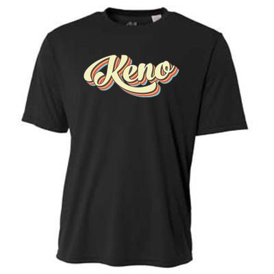 Keno Retro Art Baseball Font Vintage Cooling Performance Crew T-Shirt