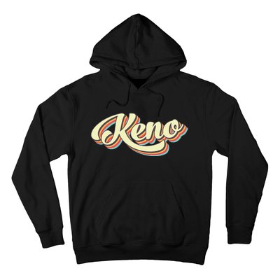 Keno Retro Art Baseball Font Vintage Hoodie