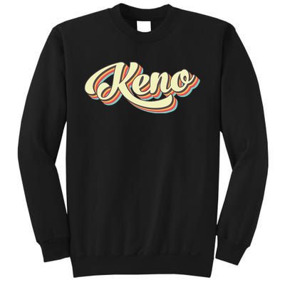 Keno Retro Art Baseball Font Vintage Sweatshirt