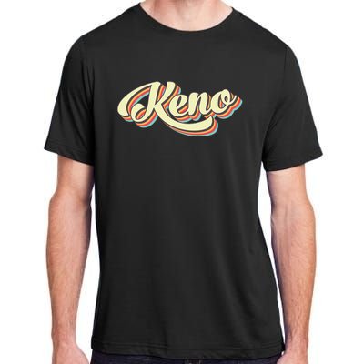 Keno Retro Art Baseball Font Vintage Adult ChromaSoft Performance T-Shirt