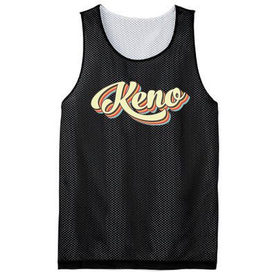 Keno Retro Art Baseball Font Vintage Mesh Reversible Basketball Jersey Tank