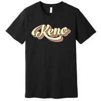 Keno Retro Art Baseball Font Vintage Premium T-Shirt