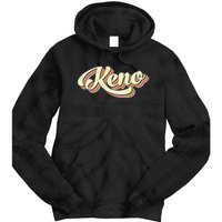 Keno Retro Art Baseball Font Vintage Tie Dye Hoodie