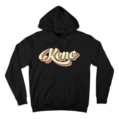 Keno Retro Art Baseball Font Vintage Tall Hoodie