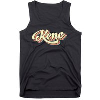 Keno Retro Art Baseball Font Vintage Tank Top