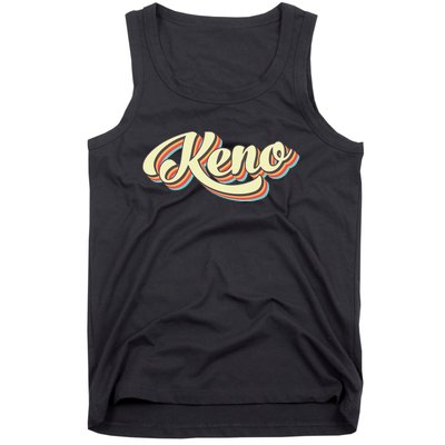 Keno Retro Art Baseball Font Vintage Tank Top