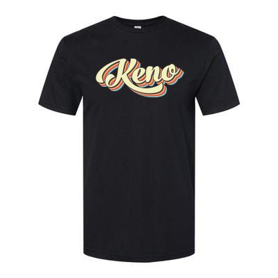 Keno Retro Art Baseball Font Vintage Softstyle CVC T-Shirt