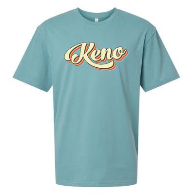 Keno Retro Art Baseball Font Vintage Sueded Cloud Jersey T-Shirt