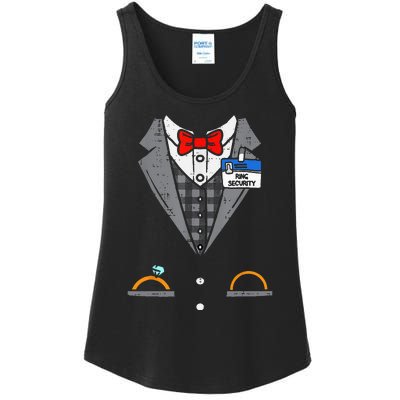 Kids Ring Bearer Funny Ring Security Tuxedo Wedding Party Ladies Essential Tank