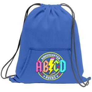 Kindergarten Rocks Back To School Sweatshirt Cinch Pack Bag