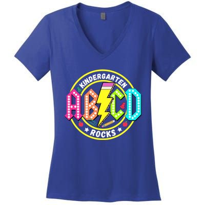 Kindergarten Rocks Back To School Women's V-Neck T-Shirt