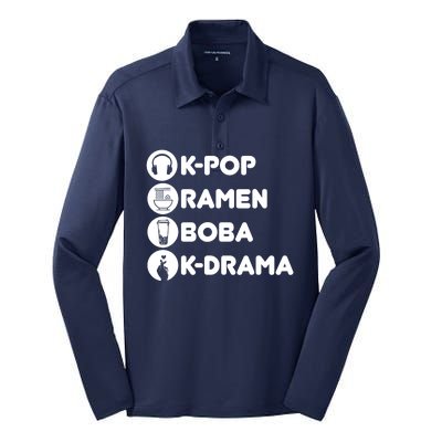 KPop Ra Boba KDrama Korean Silk Touch Performance Long Sleeve Polo