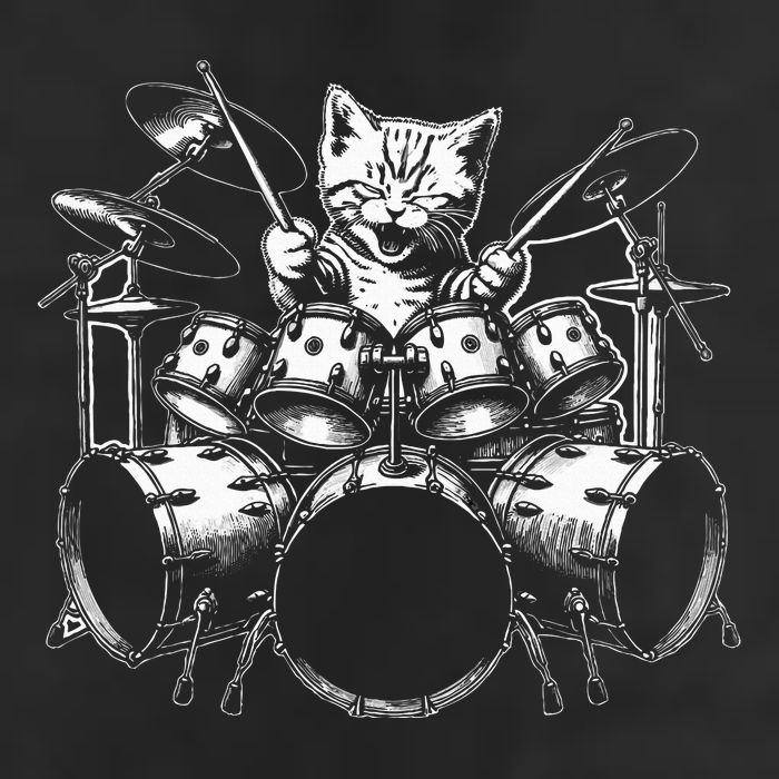 Kitten Rock Band Funny Kitty Drummer Cat Playing 15oz Campfire Ceramic Mug