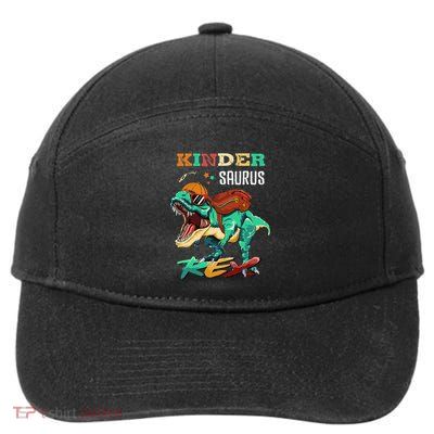Kindersaurus Rex Back To School Gifts 7-Panel Snapback Hat