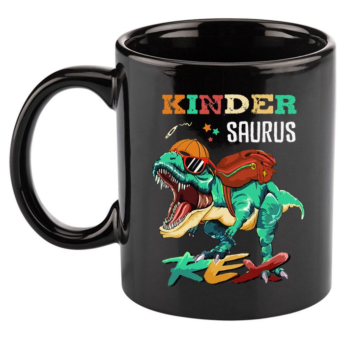 Kindersaurus Rex Back To School Gifts 11oz C Handle Ceramic Mug