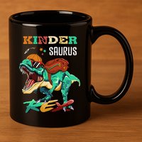Kindersaurus Rex Back To School Gifts 11oz C Handle Ceramic Mug