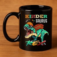 Kindersaurus Rex Back To School Gifts 11oz C Handle Ceramic Mug