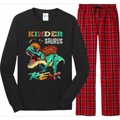 Kindersaurus Rex Back To School Gifts Long Sleeve Pajama Set