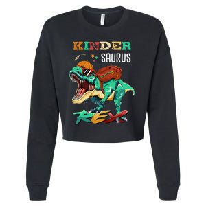 Kindersaurus Rex Back To School Gifts Cropped Pullover Crew