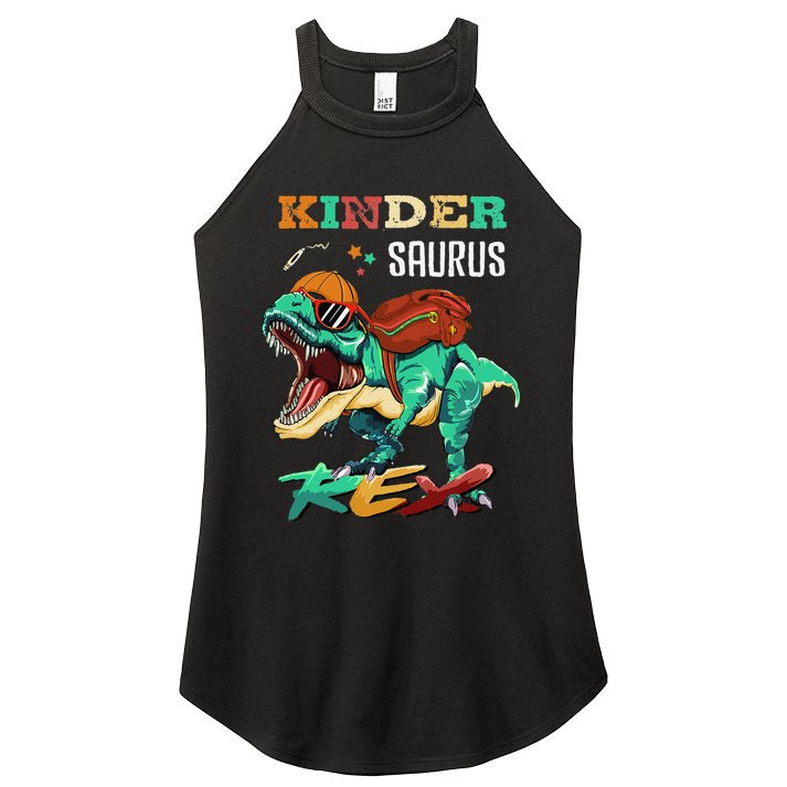 Kindersaurus Rex Back To School Gifts Women's Perfect Tri Rocker Tank