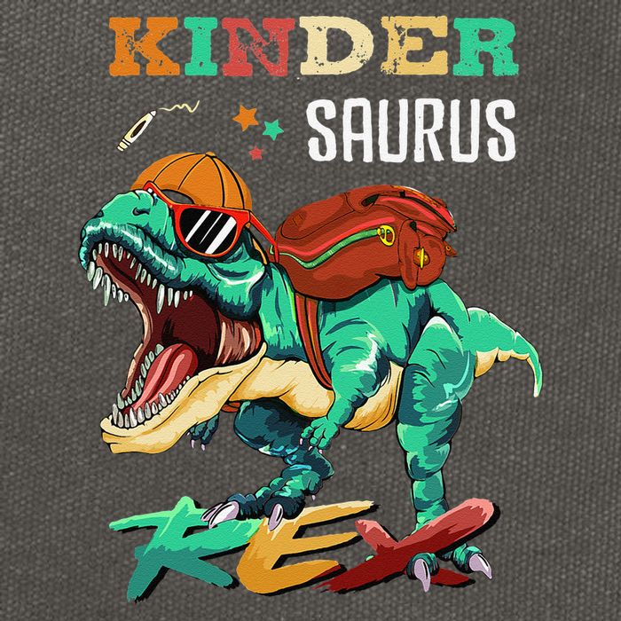 Kindersaurus Rex Back To School Gifts Cotton Canvas Backpack