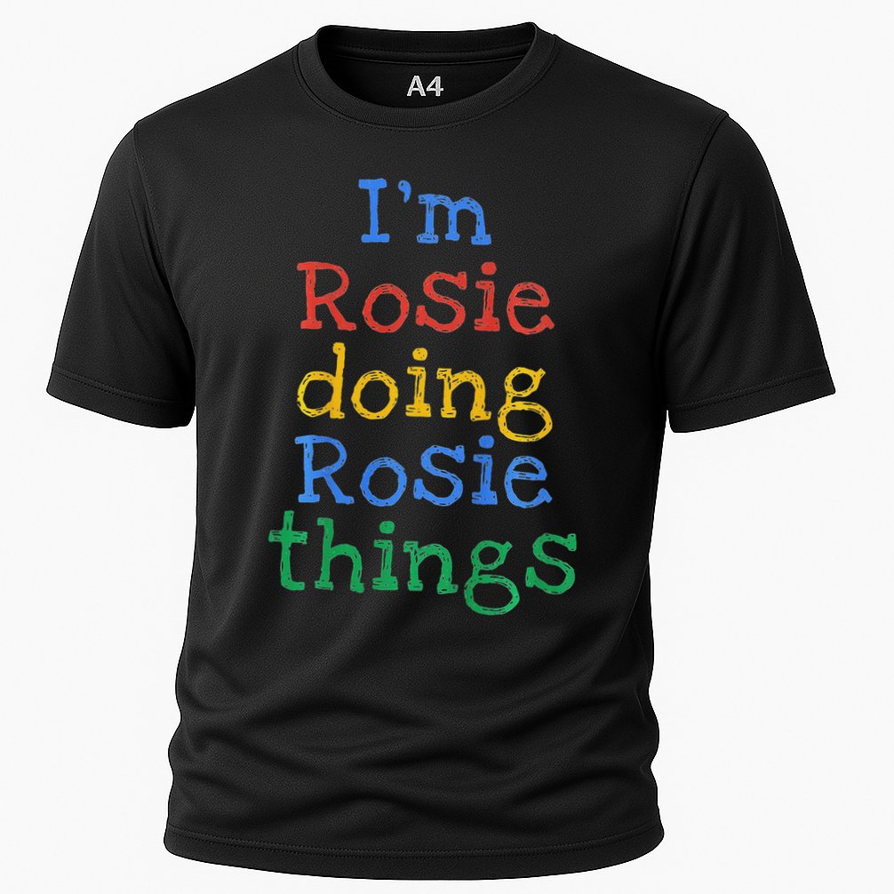 Kids Rosie Cute Toddler And Little Girls Cooling Performance Crew T-Shirt