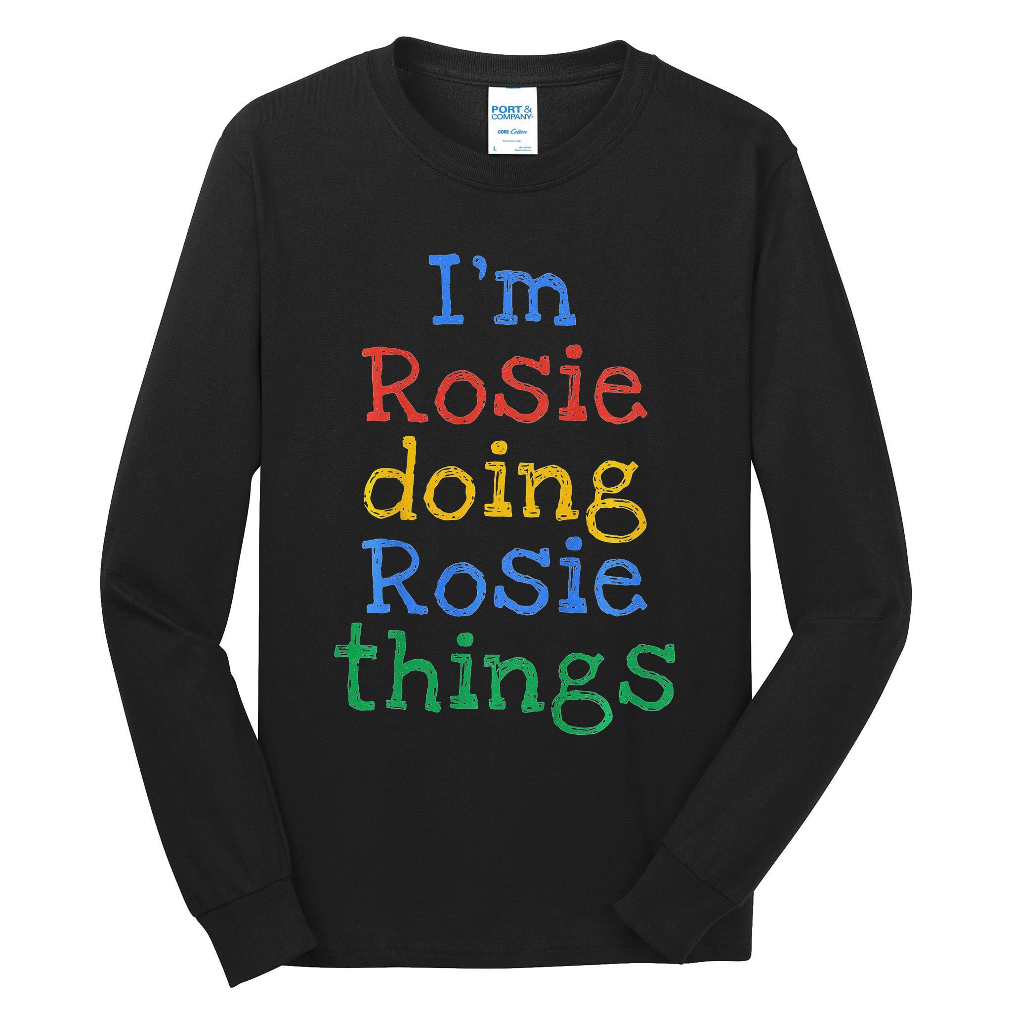 Kids Rosie Cute Toddler And Little Girls Tall Long Sleeve T-Shirt