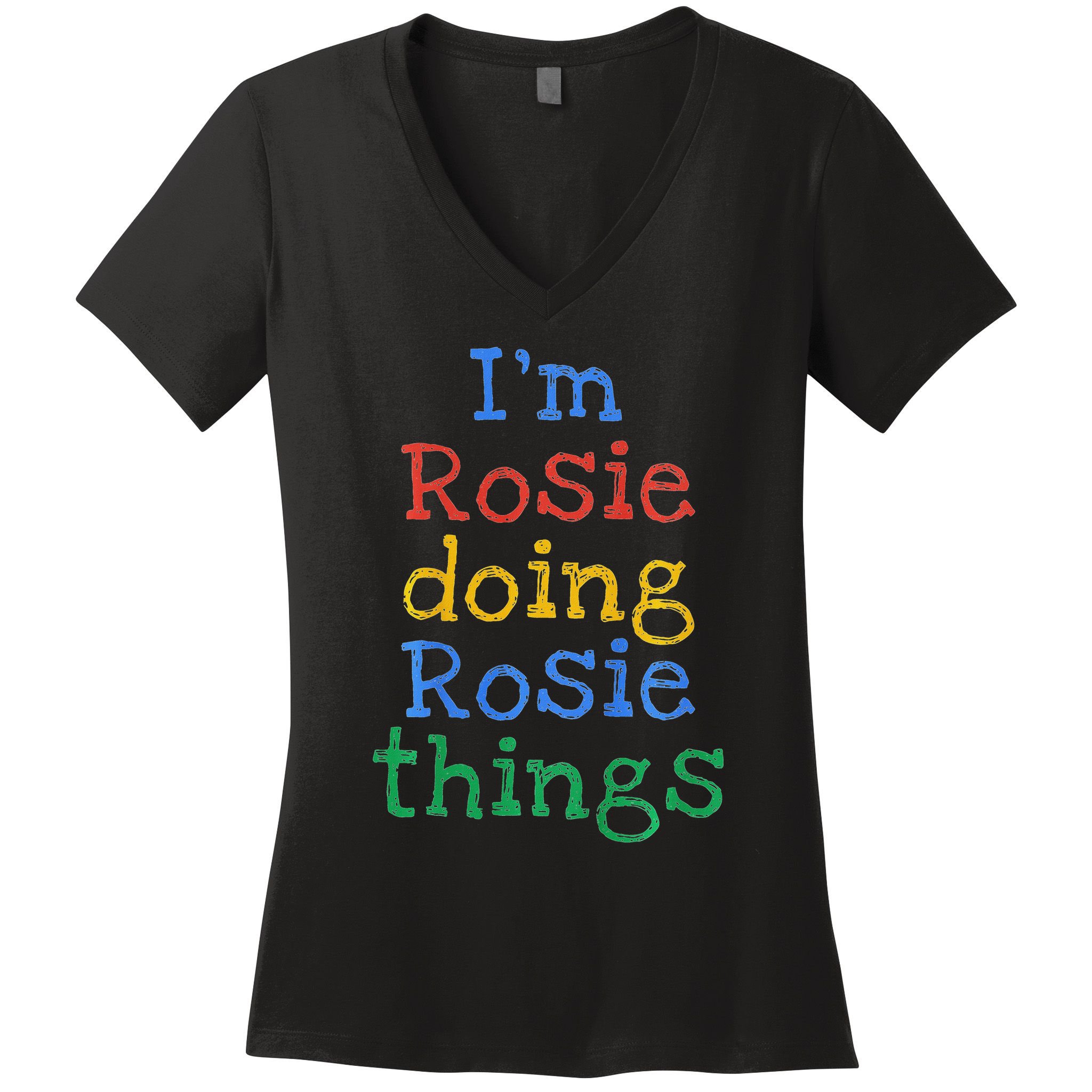 Kids Rosie Cute Toddler And Little Girls Women's V-Neck T-Shirt