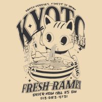 Kyoto Ramen Cat Drawstring Bag