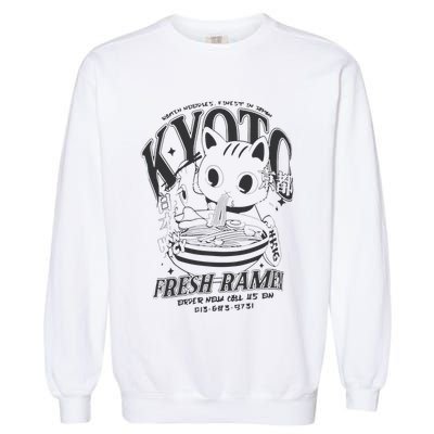 Kyoto Ramen Cat Garment-Dyed Sweatshirt