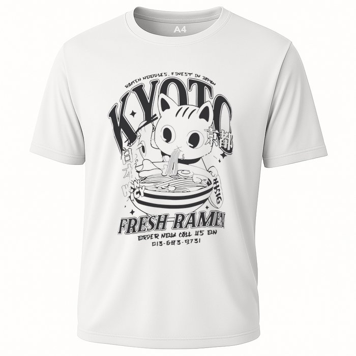 Kyoto Ramen Cat Cooling Performance Crew T-Shirt