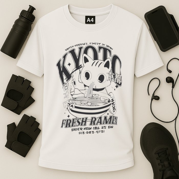 Kyoto Ramen Cat Cooling Performance Crew T-Shirt