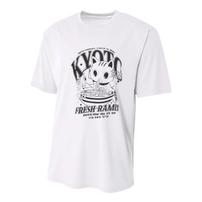 Kyoto Ramen Cat Youth Performance Sprint T-Shirt