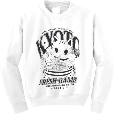 Kyoto Ramen Cat Kids Sweatshirt