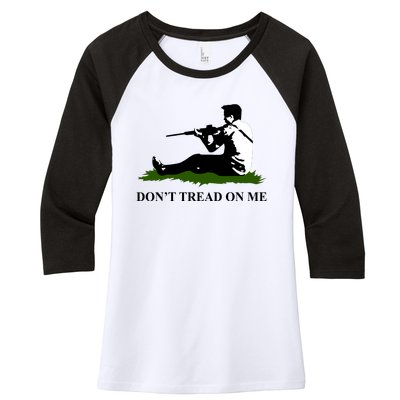 Kyle Rittenhouse Don’t Tread On Me Women's Tri-Blend 3/4-Sleeve Raglan Shirt