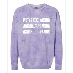 Kyle Rittenhouse Free As Fuck Colorblast Crewneck Sweatshirt