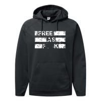 Kyle Rittenhouse Free As Fuck Performance Fleece Hoodie