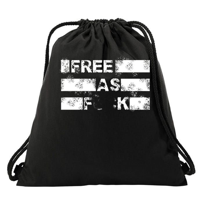 Kyle Rittenhouse Free As Fuck Drawstring Bag