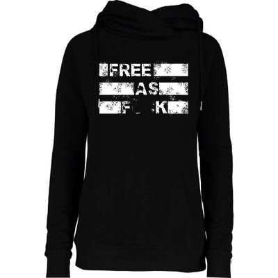 Kyle Rittenhouse Free As Fuck Womens Funnel Neck Pullover Hood